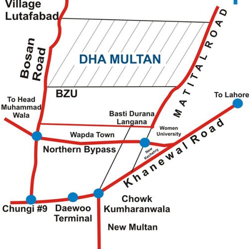 DHA-Multan-Location-Map